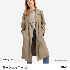 Everlane drape trench in clay size small